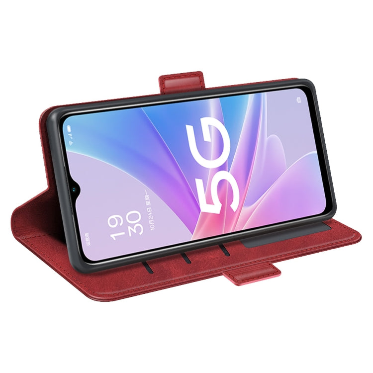 For OPPO A58 Dual-side Magnetic Buckle Horizontal Flip Leather Phone Case