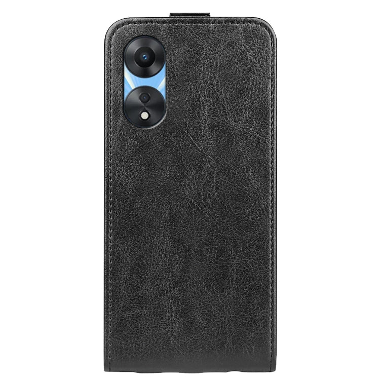 For OPPO A58 R64 Texture Single Vertical Flip Leather Phone Case