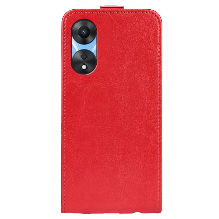 For OPPO A58 R64 Texture Single Vertical Flip Leather Phone Case