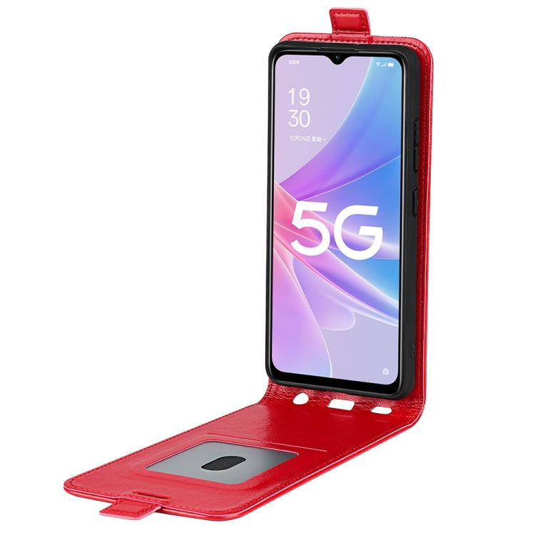 For OPPO A58 R64 Texture Single Vertical Flip Leather Phone Case