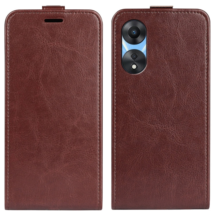 For OPPO A58 R64 Texture Single Vertical Flip Leather Phone Case