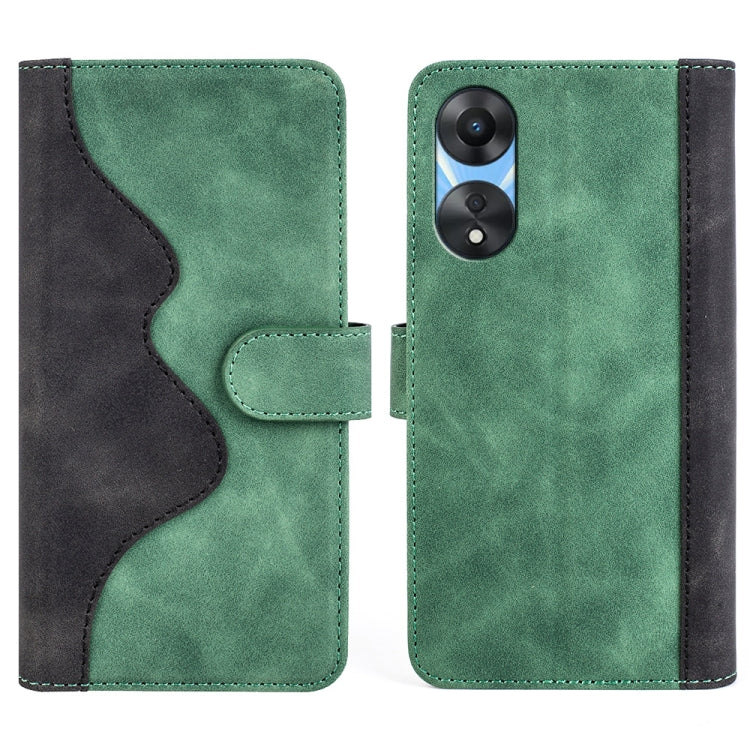 For OPPO A58 Stitching Horizontal Flip Leather Phone Case