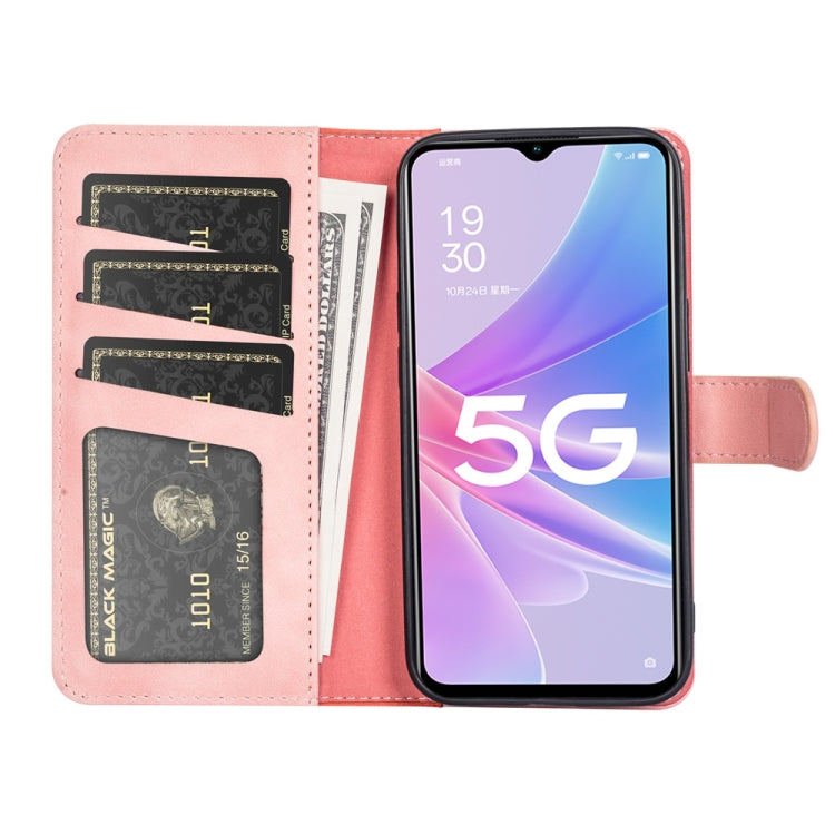 For OPPO A58 Stitching Horizontal Flip Leather Phone Case