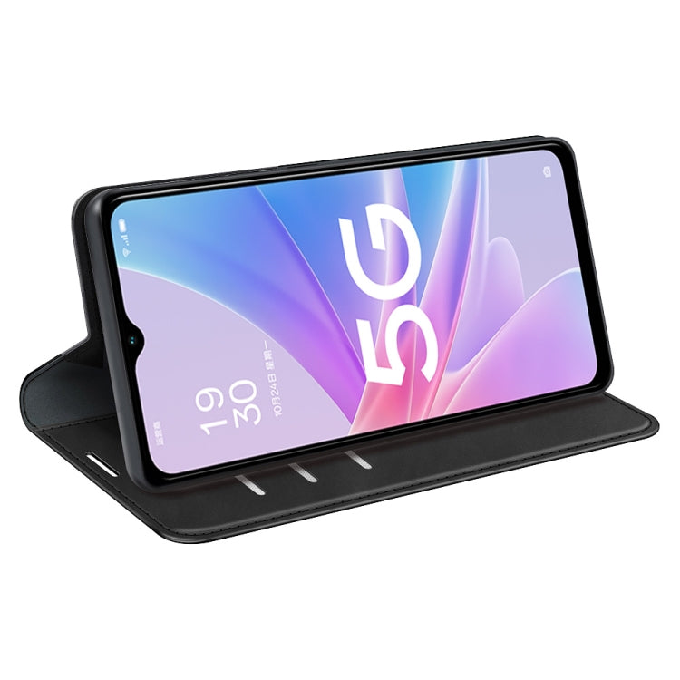 For OPPO A58 Retro-skin Magnetic Suction Leather Phone Case