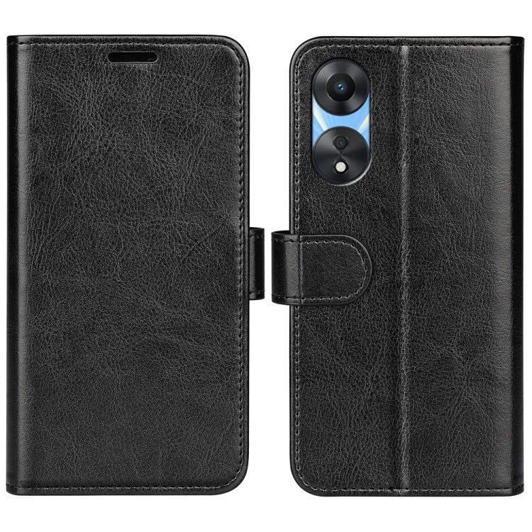 For OPPO A58 R64 Texture Horizontal Flip Leather Phone Case