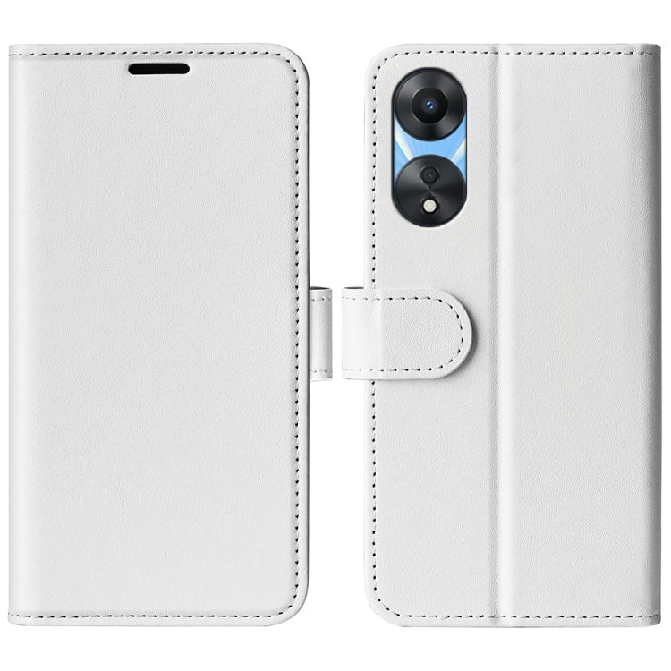 For OPPO A58 R64 Texture Horizontal Flip Leather Phone Case