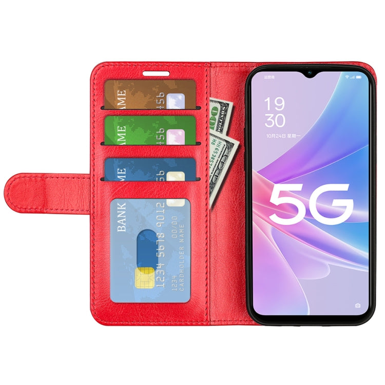 For OPPO A58 R64 Texture Horizontal Flip Leather Phone Case