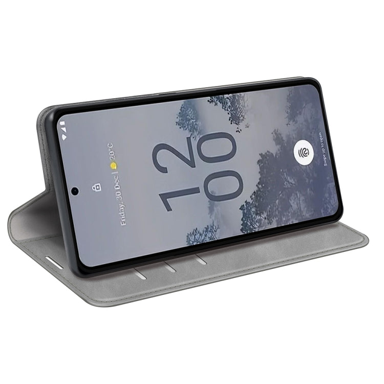 For Nokia X30 Retro-skin Magnetic Suction Leather Phone Case