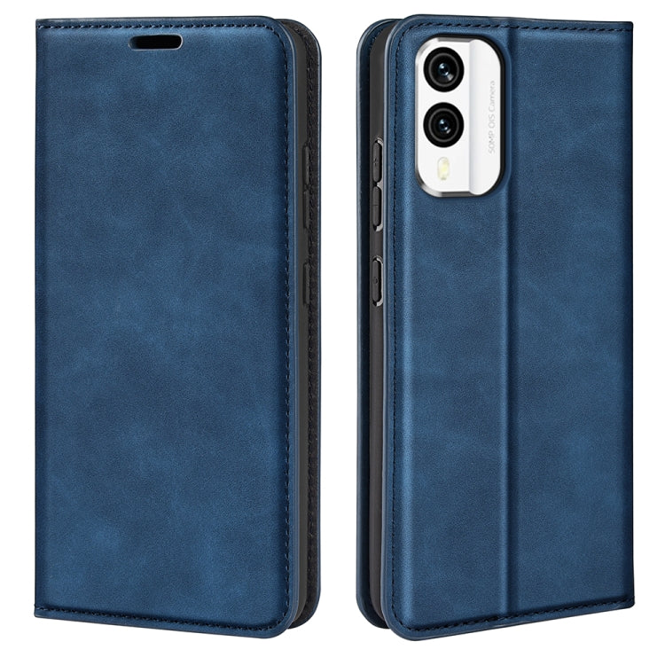 For Nokia X30 Retro-skin Magnetic Suction Leather Phone Case