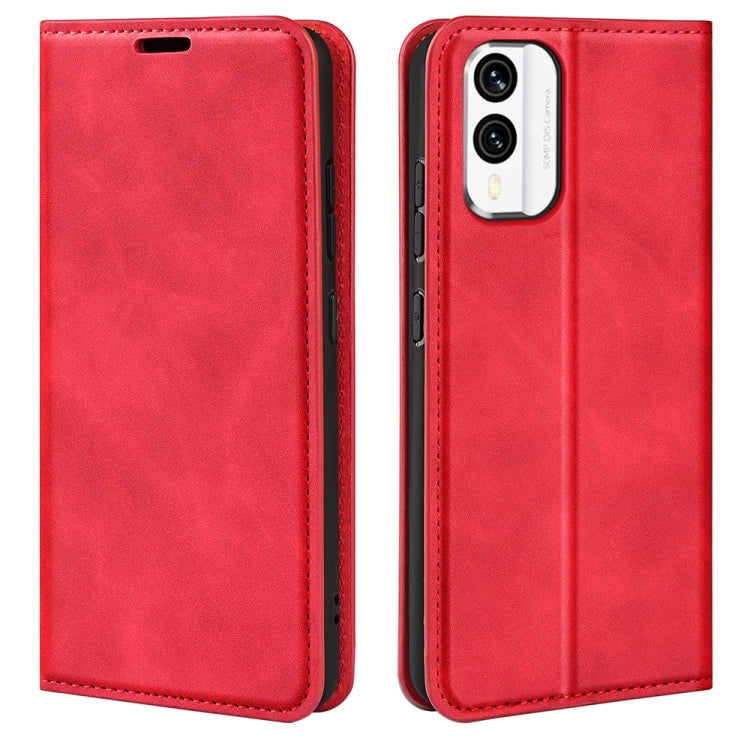 For Nokia X30 Retro-skin Magnetic Suction Leather Phone Case