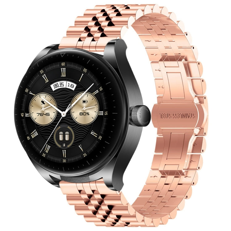 For Huawei Watch Buds Five Bull Half Round Stainless Steel Watch Band + Strap Removal Tool