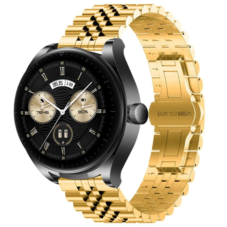 For Huawei Watch Buds Five Bull Half Round Stainless Steel Watch Band + Strap Removal Tool