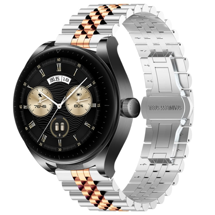 For Huawei Watch Buds Five Bull Half Round Stainless Steel Watch Band + Strap Removal Tool