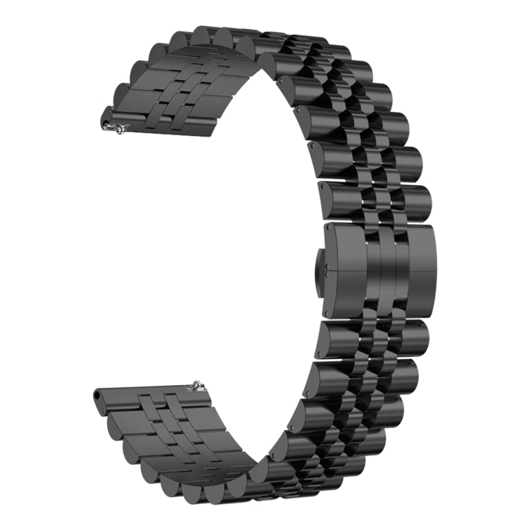 For Huawei Watch3 Pro New Five Bull Half Round Stainless Steel Watch Band + Strap Removal Tool