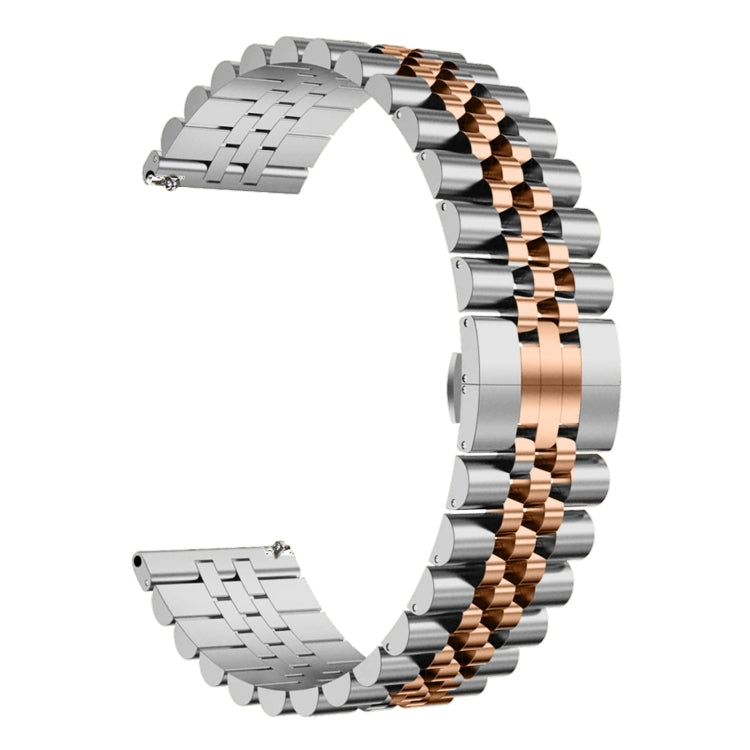 For Huawei Watch GT Runner Five Bull Half Round Stainless Steel Watch Band + Strap Removal Tool