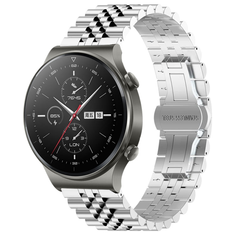 For Huawei Watch GT2 Pro / GT 2e Five Bull Half Round Stainless Steel Watch Band + Strap Removal Tool
