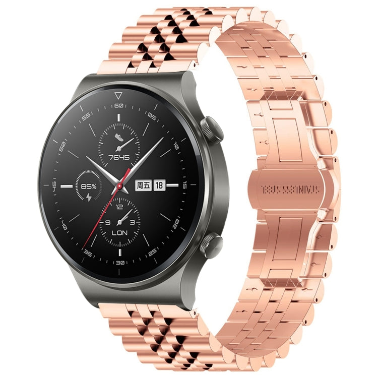 For Huawei Watch GT2 Pro / GT 2e Five Bull Half Round Stainless Steel Watch Band + Strap Removal Tool