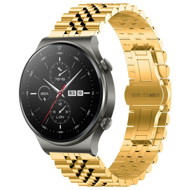 For Huawei Watch GT2 Pro / GT 2e Five Bull Half Round Stainless Steel Watch Band + Strap Removal Tool