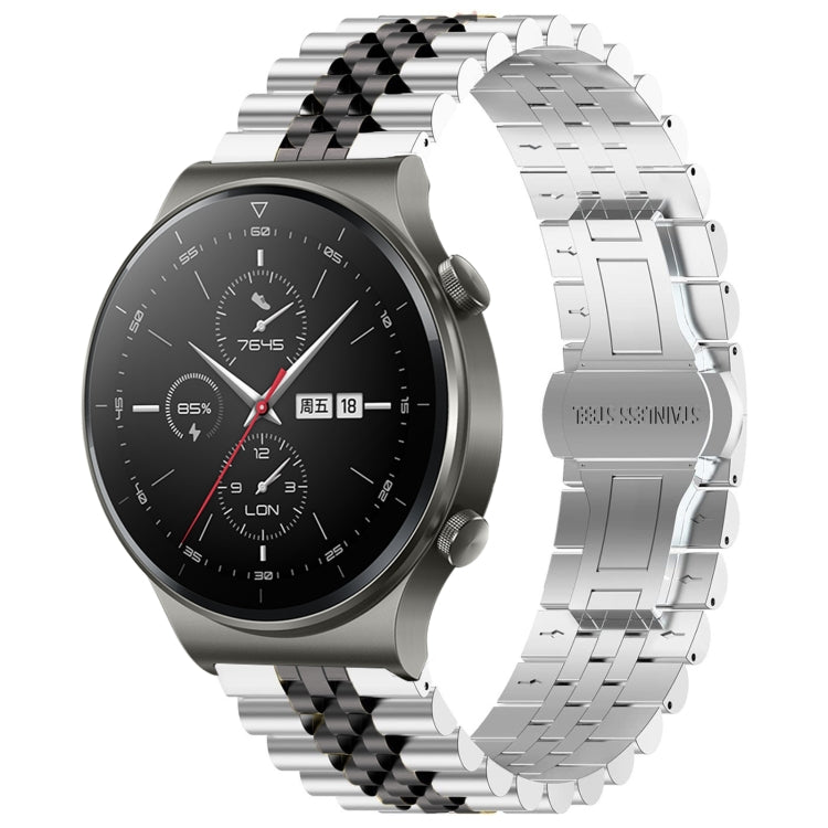 For Huawei Watch GT2 Pro / GT 2e Five Bull Half Round Stainless Steel Watch Band + Strap Removal Tool