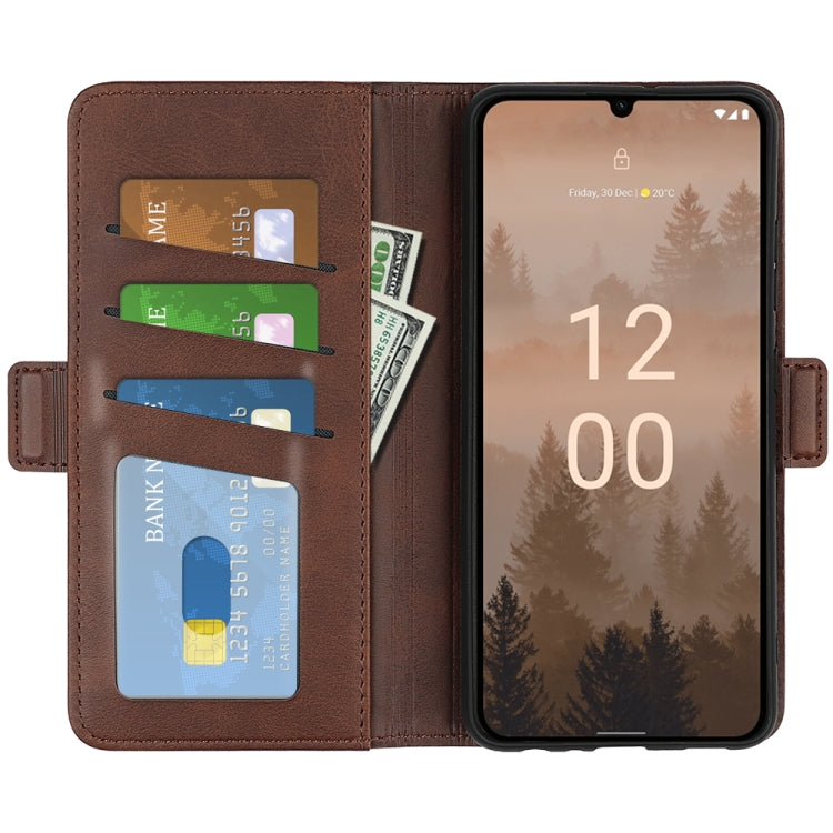 For Nokia C31 Dual-side Magnetic Buckle Horizontal Flip Leather Phone Case