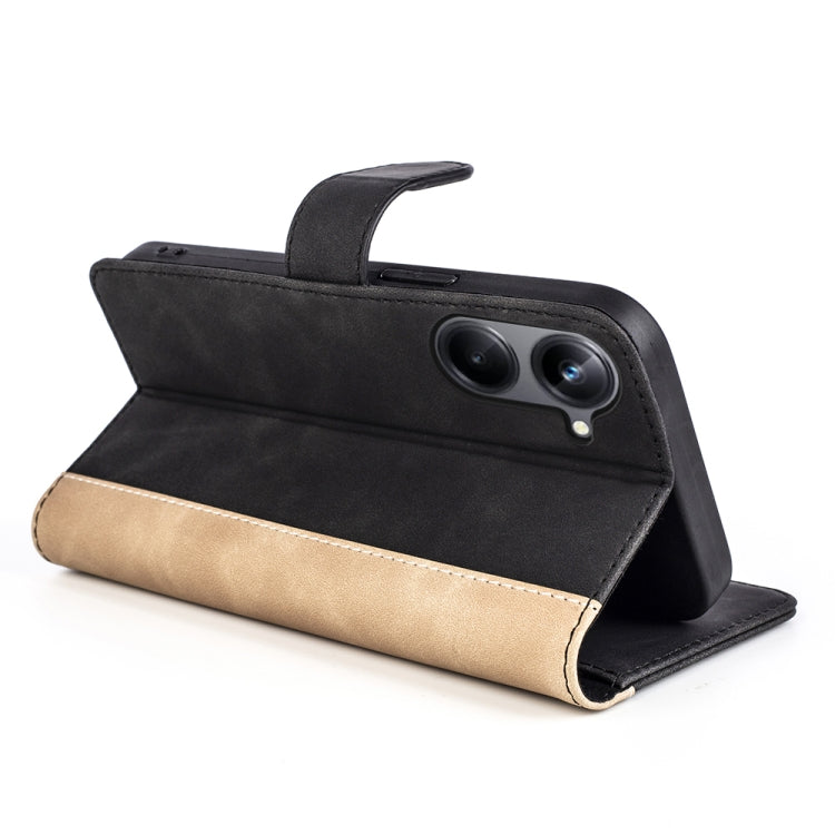 For Realme 10 Pro Stitching Horizontal Flip Leather Phone Case