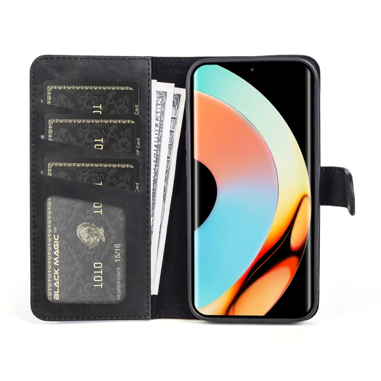 For Realme 10 Pro+ Stitching Horizontal Flip Leather Phone Case