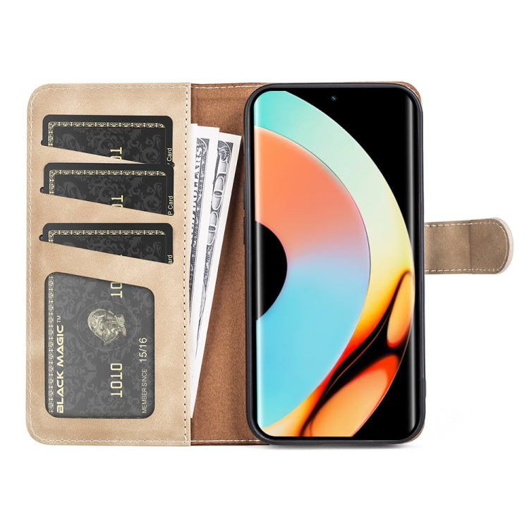 For Realme 10 Pro+ Stitching Horizontal Flip Leather Phone Case