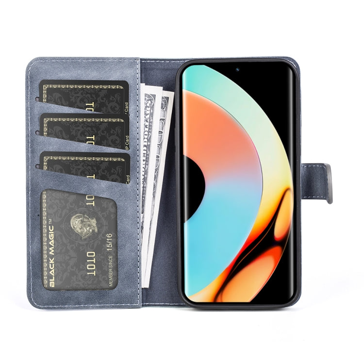 For Realme 10 Pro+ Stitching Horizontal Flip Leather Phone Case