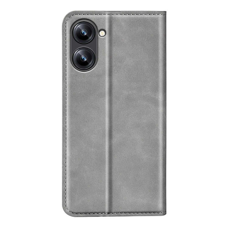 For Realme 10 4G Retro-skin Magnetic Suction Leather Phone Case