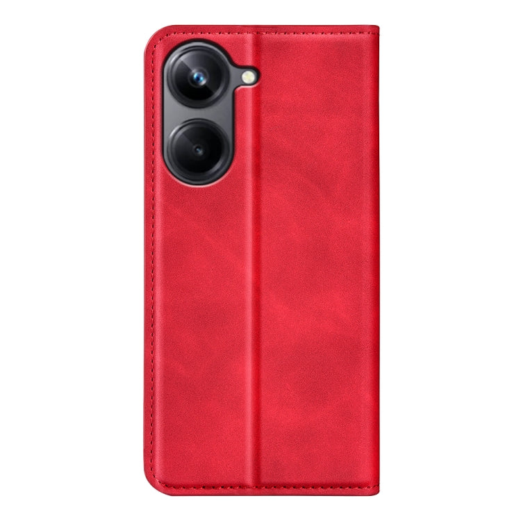 For Realme 10 Pro Retro-skin Magnetic Suction Leather Phone Case