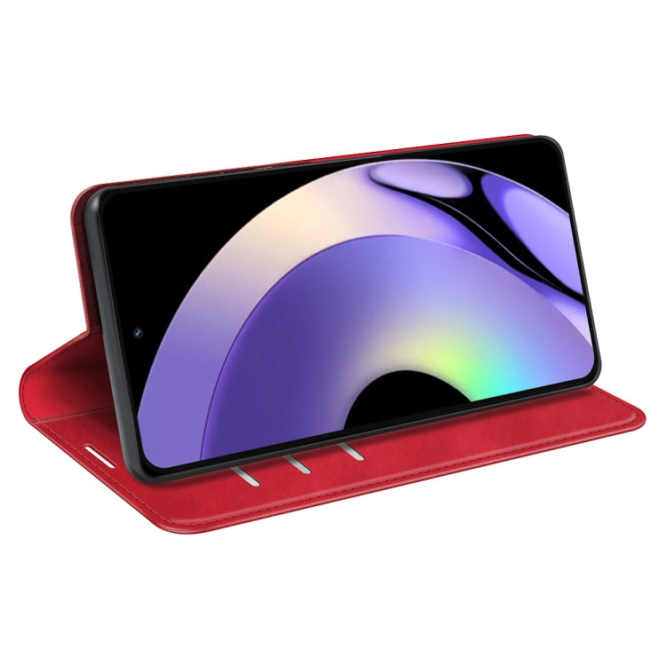 For Realme 10 Pro Retro-skin Magnetic Suction Leather Phone Case