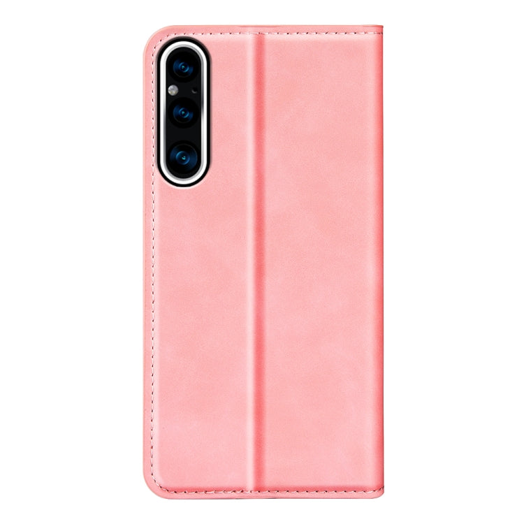 For Sony Xperia 1 V  Retro-skin  Magnetic Suction Leather Phone Case