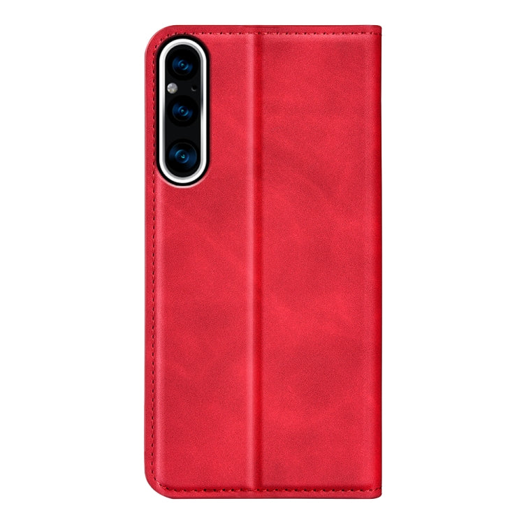 For Sony Xperia 1 V  Retro-skin  Magnetic Suction Leather Phone Case