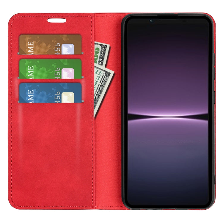 For Sony Xperia 1 V  Retro-skin  Magnetic Suction Leather Phone Case