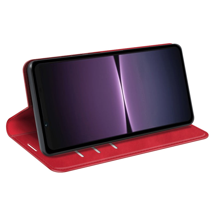 For Sony Xperia 1 V  Retro-skin  Magnetic Suction Leather Phone Case