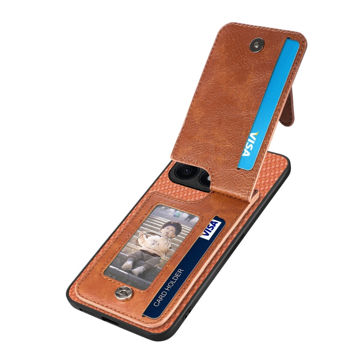 For Honor X8A Carbon Fiber Vertical Flip Zipper Phone Case