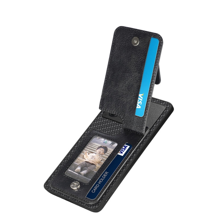 For Xiaomi Poco X4 Pro 5G Carbon Fiber Vertical Flip Zipper Phone Case