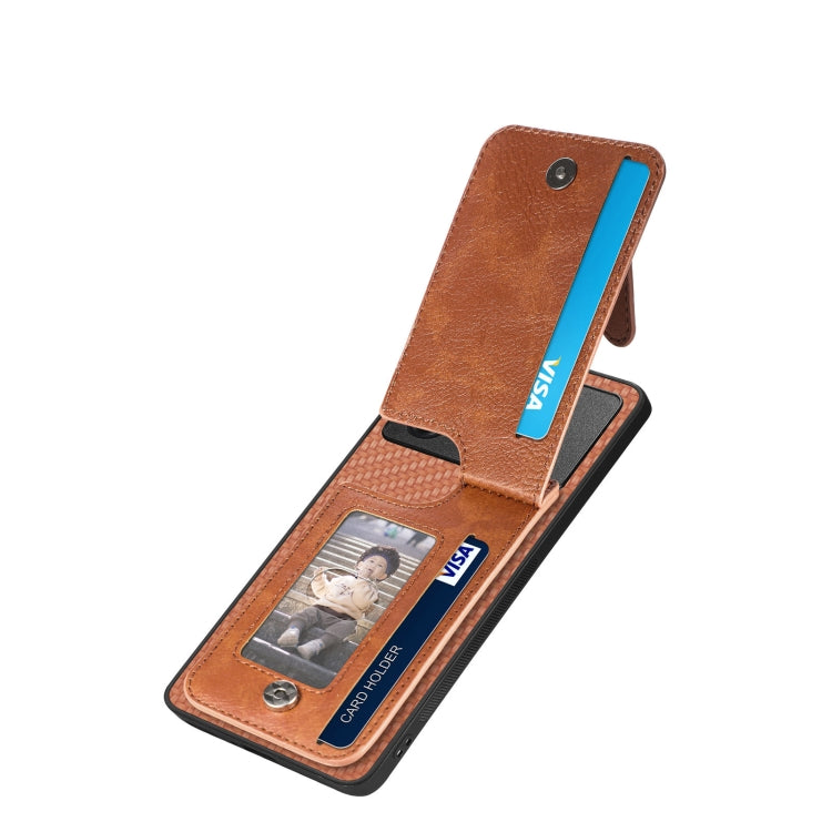 For Xiaomi Poco X4 Pro 5G Carbon Fiber Vertical Flip Zipper Phone Case