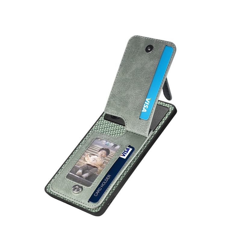 For Xiaomi Poco X4 Pro 5G Carbon Fiber Vertical Flip Zipper Phone Case