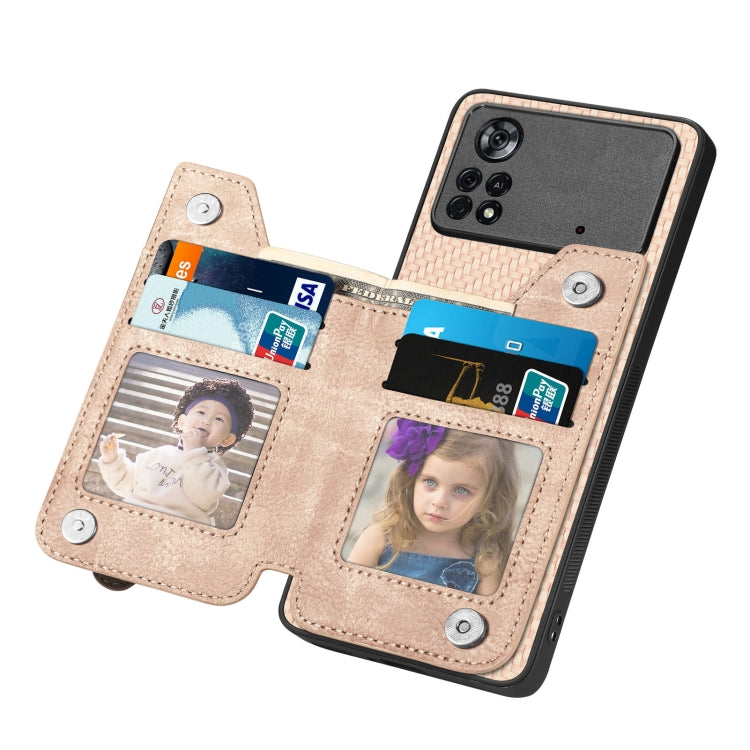 For Xiaomi Poco X4 Pro 5G Carbon Fiber Horizontal Flip Zipper Wallet Phone Case