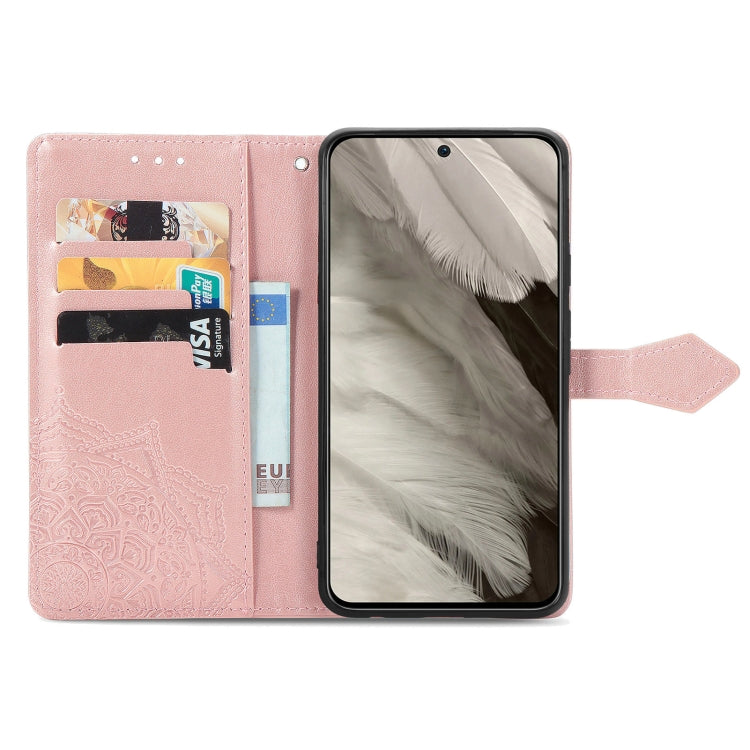 For Google Pixel 8 Mandala Flower Embossed Leather Phone Case