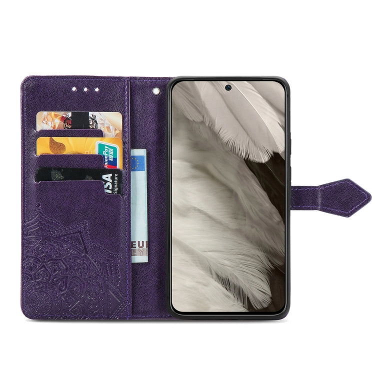 For Google Pixel 8 Mandala Flower Embossed Leather Phone Case