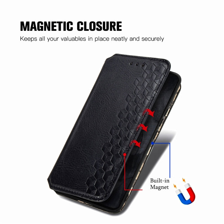 For Google Pixel 8 Pro Cubic Grid Pressed Magnetic Leather Phone Case
