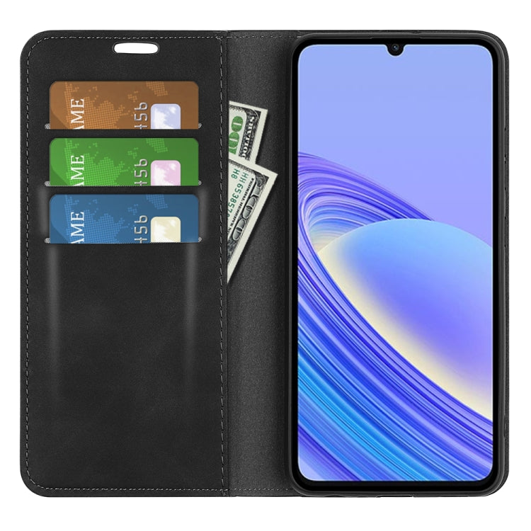 For TCL 40 SE Retro-skin  Magnetic Suction Leather Phone Case