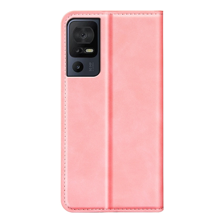 For TCL 40 SE Retro-skin  Magnetic Suction Leather Phone Case