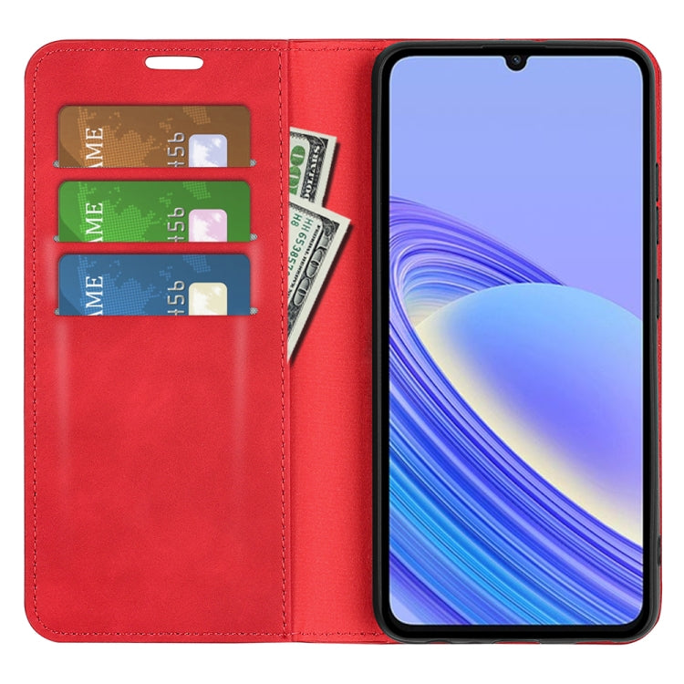 For TCL 40 SE Retro-skin  Magnetic Suction Leather Phone Case