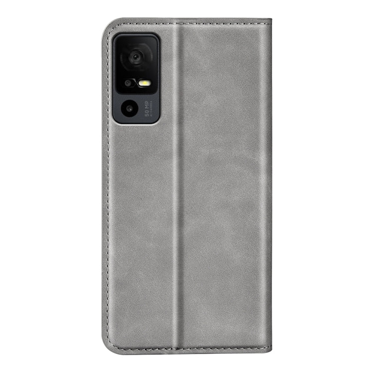 For TCL 40R Retro-skin Magnetic Suction Leather Phone Case