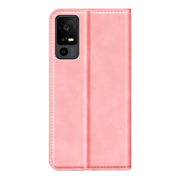 For TCL 40R Retro-skin Magnetic Suction Leather Phone Case