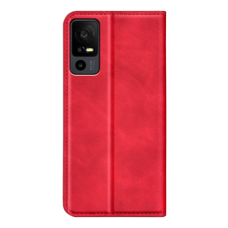 For TCL 40R Retro-skin Magnetic Suction Leather Phone Case