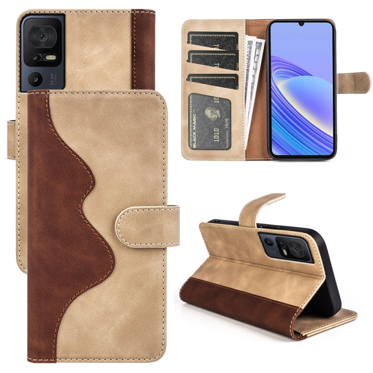 For TCL 40 SE Stitching Horizontal Flip Leather Phone Case
